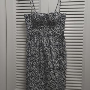Moda International Size 4 Leopard Bustier Mini Dress Y2K Going Out